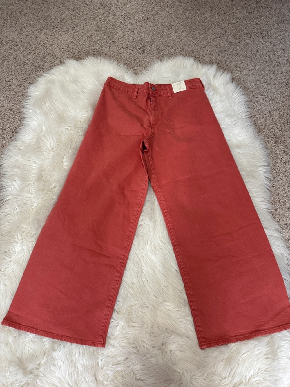 NWT Universal Thread Sailor Wide-Leg High-Rise Jeans — Red